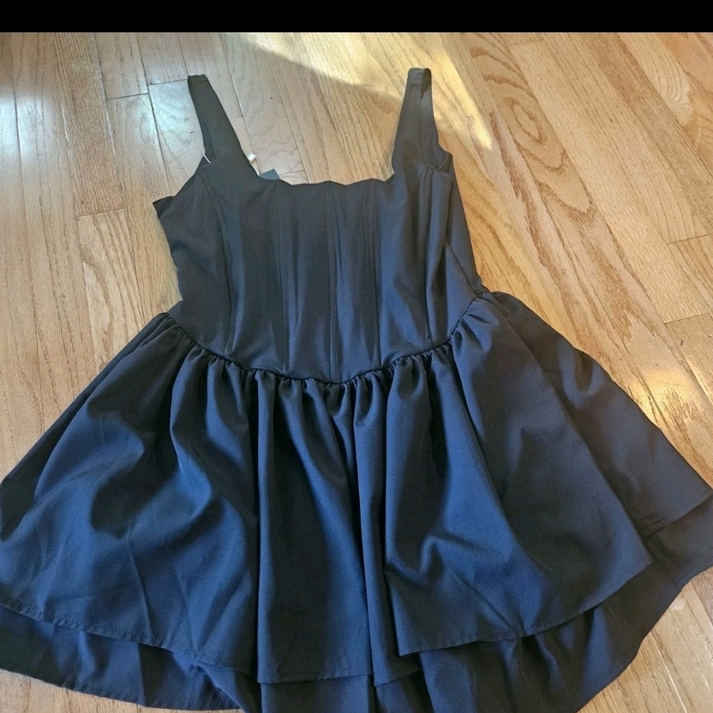 Black Corset Mini Dress Womens Size L